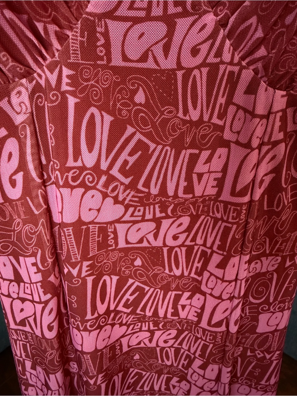 Urban Outfitters Pink 'Love' Print Slip Maxi Dress